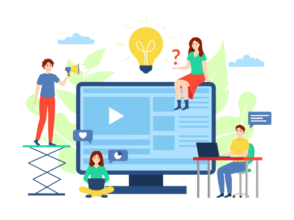 アイデアを提案する様子